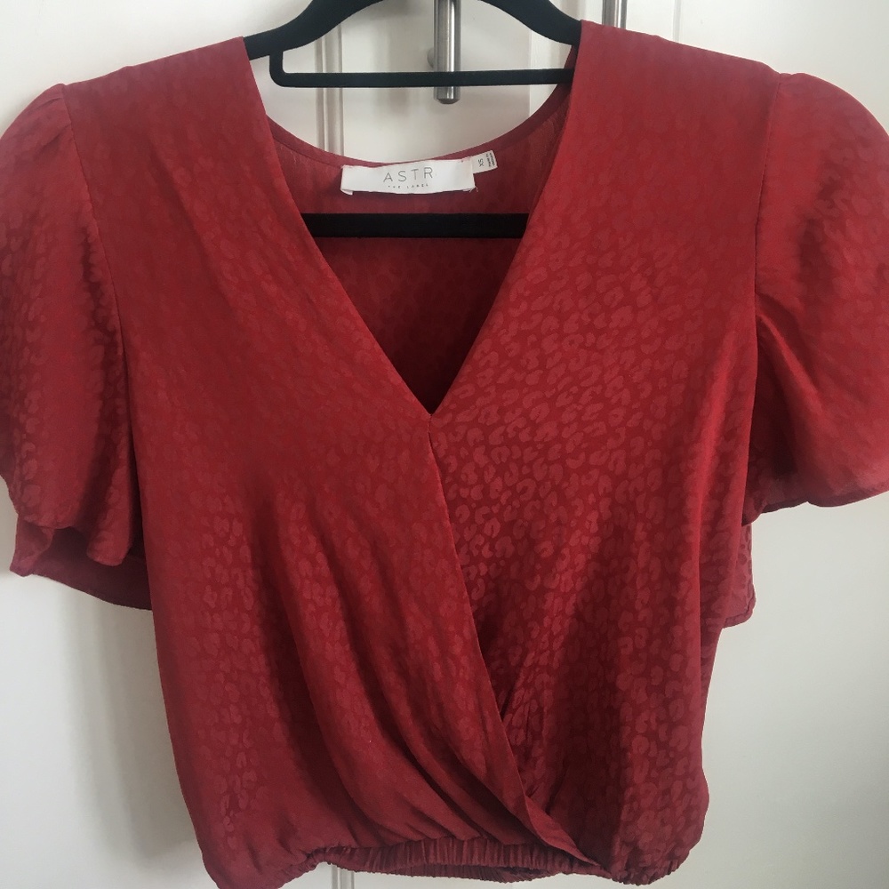 Jacquard Leopard Print Blouse